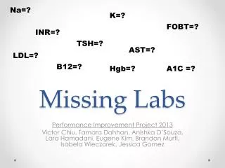 Missing Labs