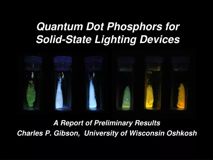 quantum dot phosphors for solid state lighting devices