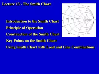 Lecture 13 - The Smith Chart Introduction to the Smith Chart