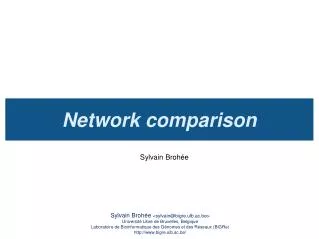 Network comparison