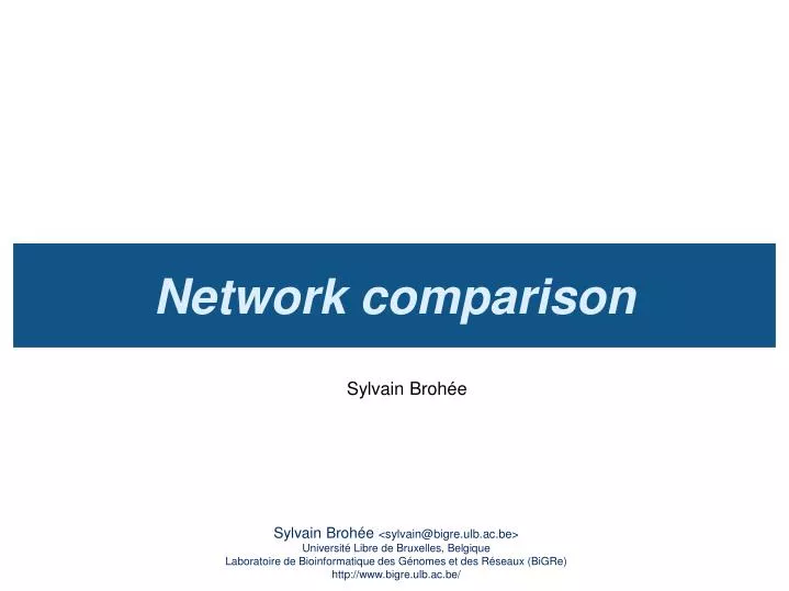 network comparison