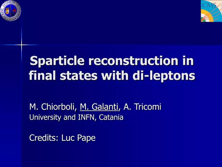 sparticle reconstruction in final states with di leptons