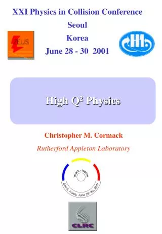 XXI Physics in Collision Conference Seoul Korea June 28 - 30 2001