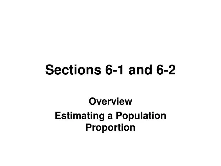 sections 6 1 and 6 2