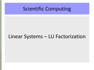 Scientific Computing