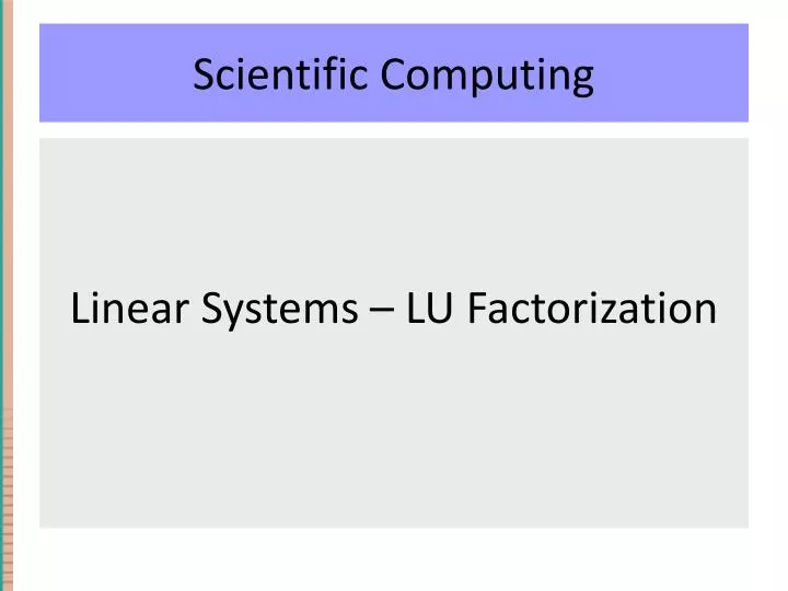 scientific computing