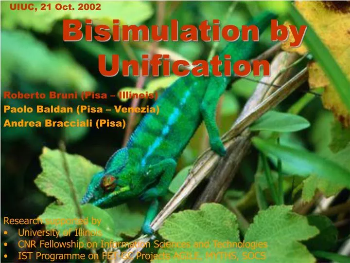bisimulation by unification