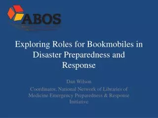 Exploring Roles for Bookmobiles in Disaster Preparedness and Response