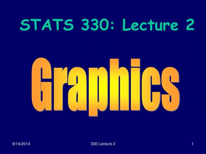 stats 330 lecture 2