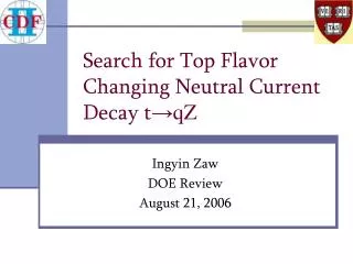 Search for Top Flavor Changing Neutral Current Decay t ? qZ