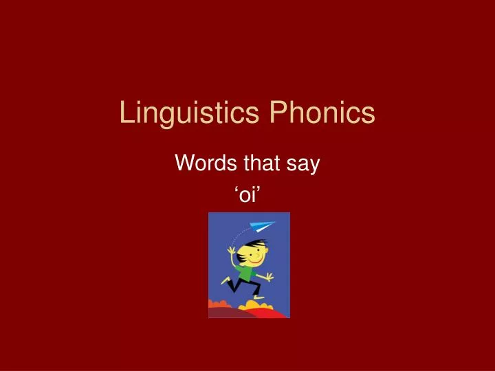 linguistics phonics