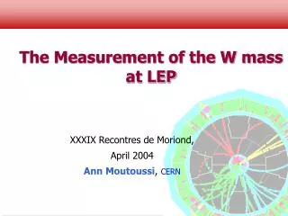 The Measurement of the W mass at LEP