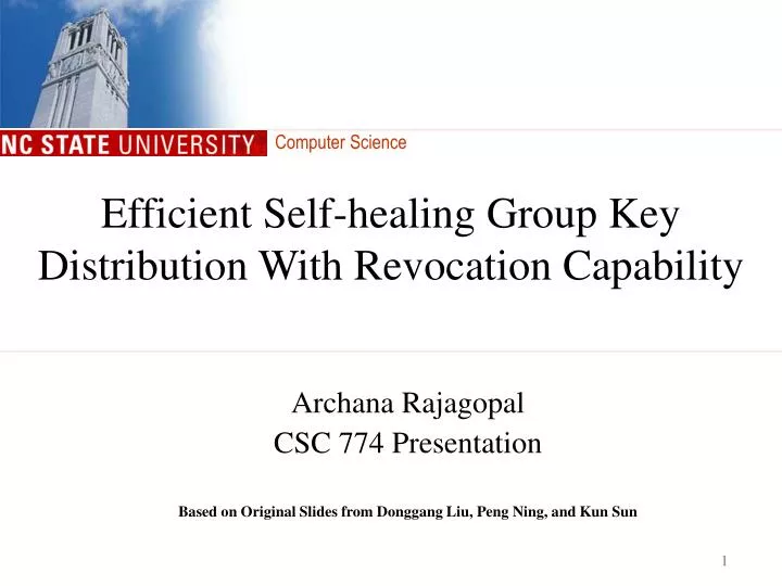 efficient self healing group key distribution with revocation capability