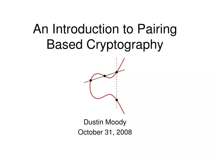 an introduction to pairing based cryptography