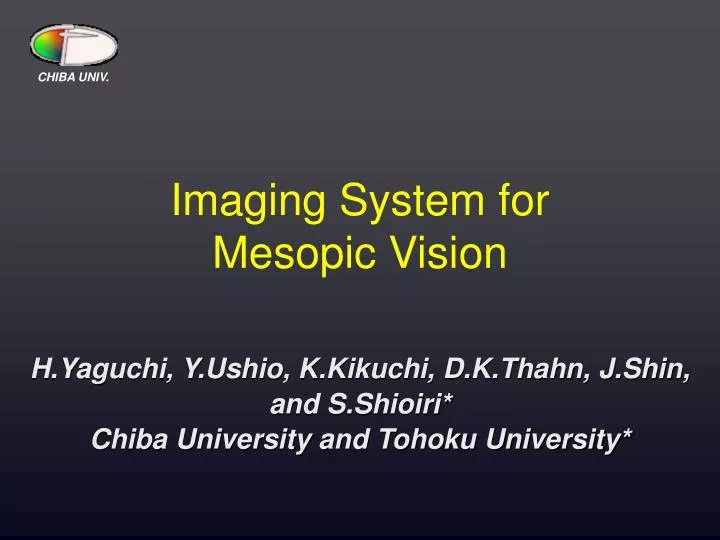 imaging system for mesopic vision