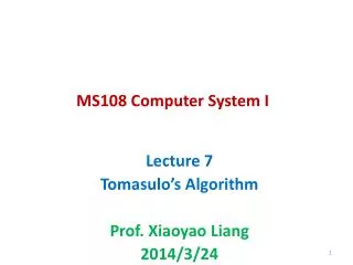 MS108 Computer System I