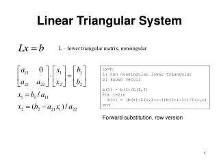 Linear Triangular System