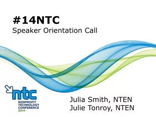 #14NTC Speaker Orientation Call