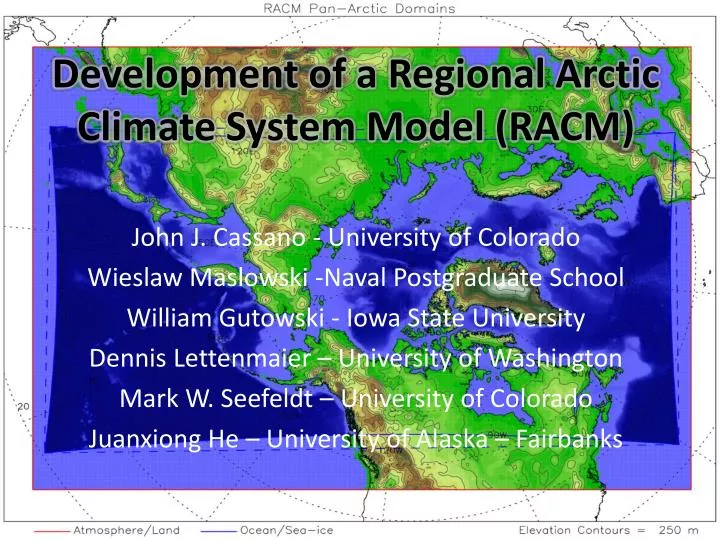 development of a regional arctic climate system model racm