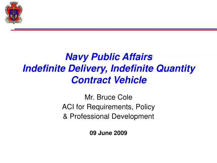 navy public affairs indefinite delivery indefinite quantity contract vehicle