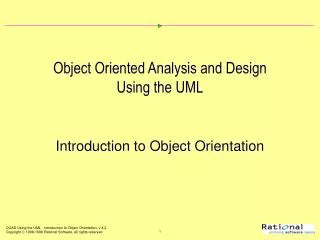 Object Oriented Analysis and Design Using the UML