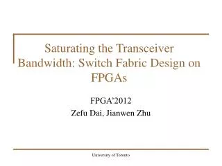 Saturating the Transceiver Bandwidth: Switch Fabric Design on FPGAs