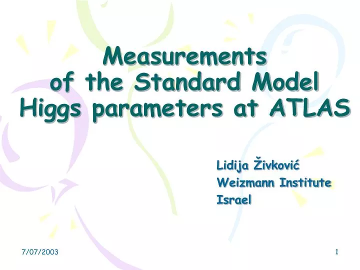 measurements of the standard model higgs parameters at atlas