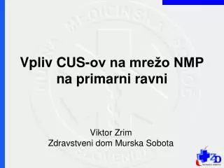vpliv cus ov na mre o nmp na primarni ravni