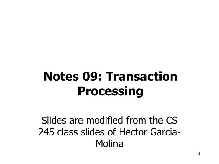 notes 09 transaction processing