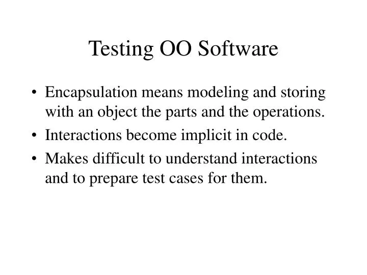 testing oo software