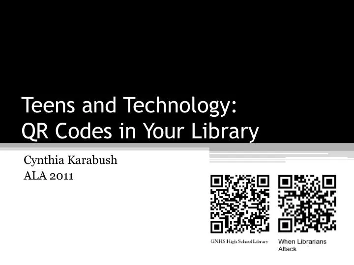 teens and technology qr codes in your library
