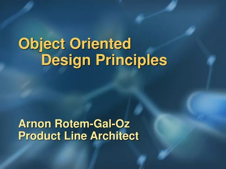 object oriented design principles