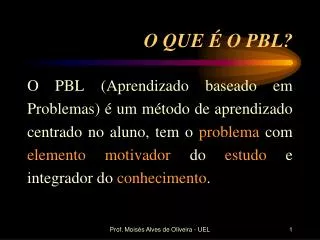 o que o pbl