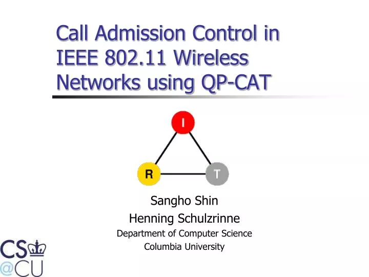 call admission control in ieee 802 11 wireless networks using qp cat