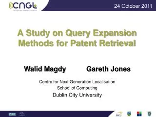 A Study on Query Expansion Methods for Patent Retrieval