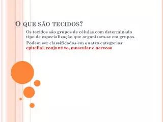 o que s o tecidos