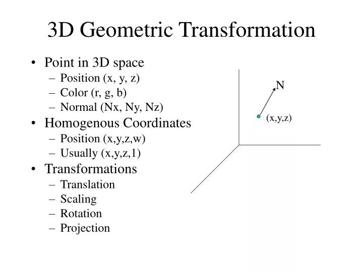 3d geometric transformation