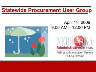 Statewide Procurement User Group