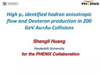 High p T identified hadron anisotropic flow and Deuteron production in 200 GeV Au+Au Collisions