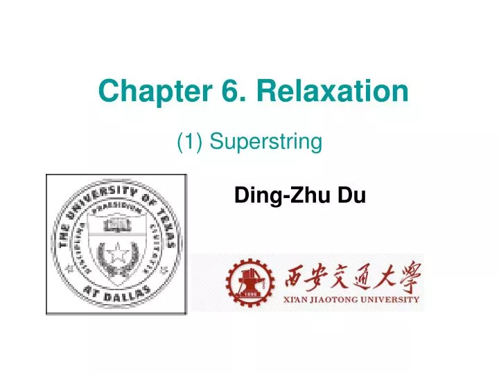chapter 6 relaxation