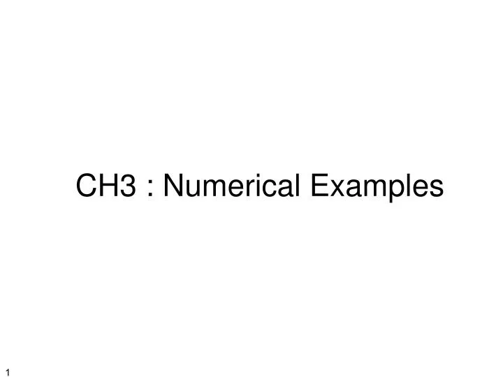 ch3 numerical examples