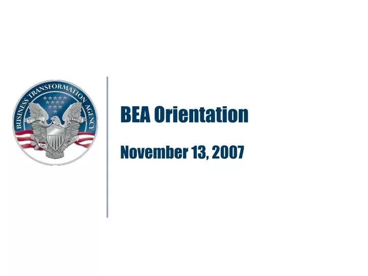 bea orientation november 13 2007