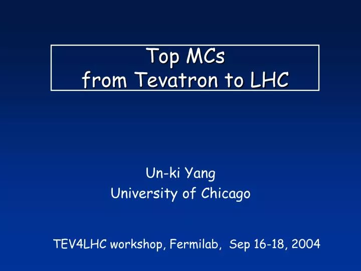 top mcs from tevatron to lhc