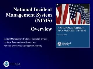 National Incident Management System (NIMS) Overview