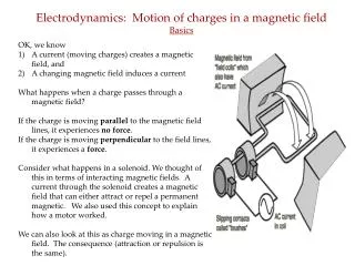 Electrodynamics: Motion of charges in a magnetic field Basics