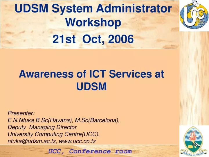 udsm system administrator workshop 21st oct 2006