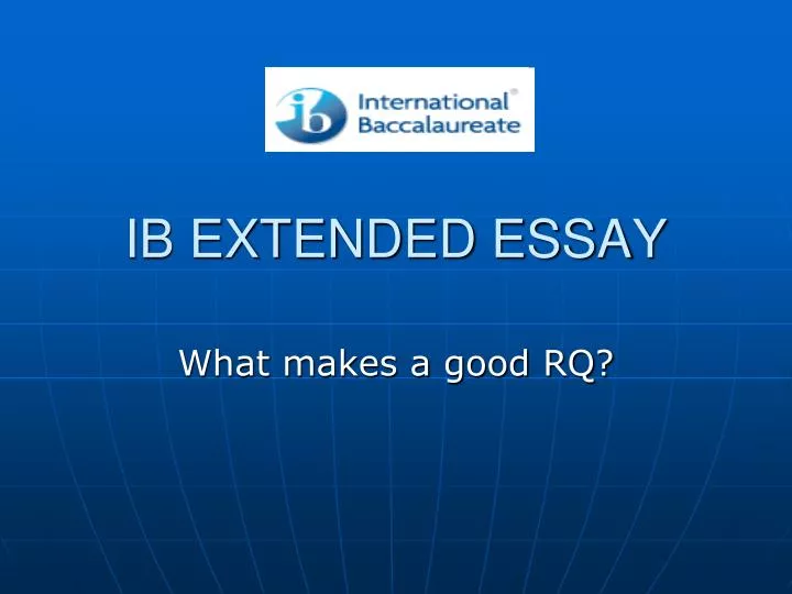 example ib extended essay research questions