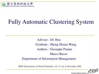 Fully Automatic Clustering System