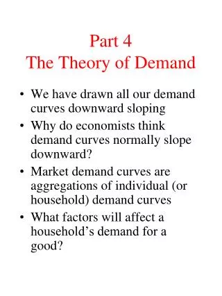 Part 4 The Theory of Demand