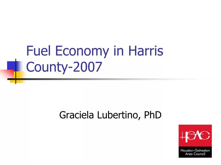 fuel economy in harris county 2007